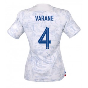 Maillot de foot France Raphael Varane #4 Extérieur Femmes Monde 2022 Manches Courte